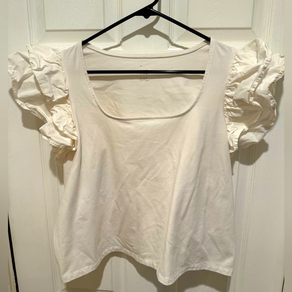 Ruffle sleeve top